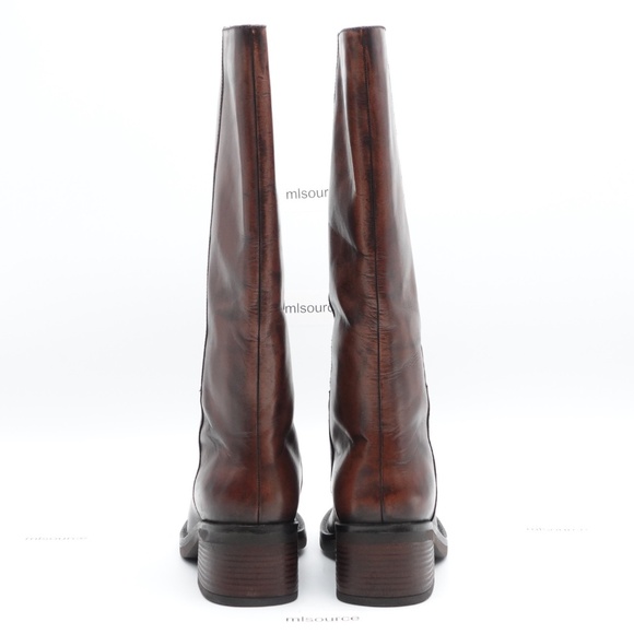 NEW Women's Free People Dana Distressed Pull-On Leather Boots Dried Tabacco - Picture 6 of 13